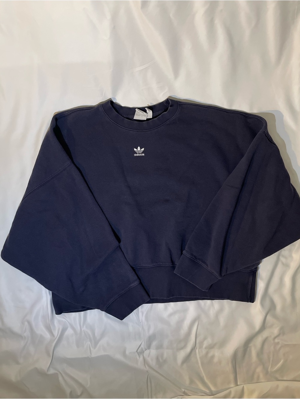 Adidas Navy Trefoil Crewneck Sweatshirt